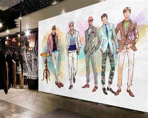 Evinyol Erkek Giyim Mağazası Duvar Kağıtları 3D Duvar Kağıtları 3