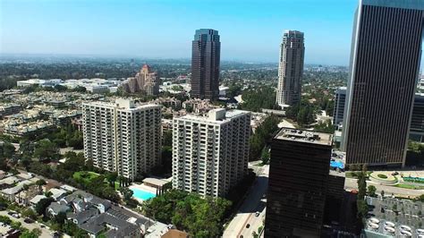 An Aerial View Of Century City Los Angeles Youtube