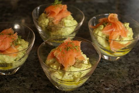 Dissolve the gelatin in the hot water. One of the best meals I've ever had at the Wullenwever, Germany - avocado mousse and salmon ...