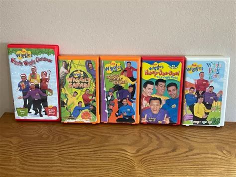 THE WIGGLES 5 VHS Lot IT S A WIGGLY PARTY WIGGLY SAFARI PLAY TIME
