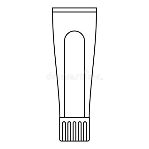 tube of toothpaste or cream icon outline style stock vector illustration of face medicine