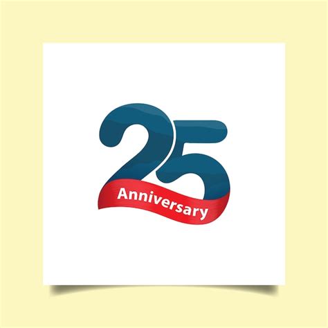Logotipo Del 25 Aniversario Vector Premium