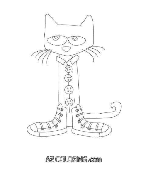 Pete The Cat Coloring Page - Coloring Home