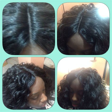 Full Sew In W Closure Middle Part Full Sew In Hair Styles Middle Parts