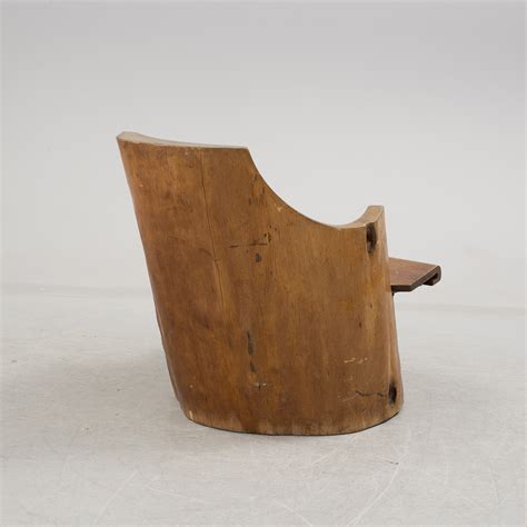 A Tree Trunk Chair From The 20th Century Bukowskis
