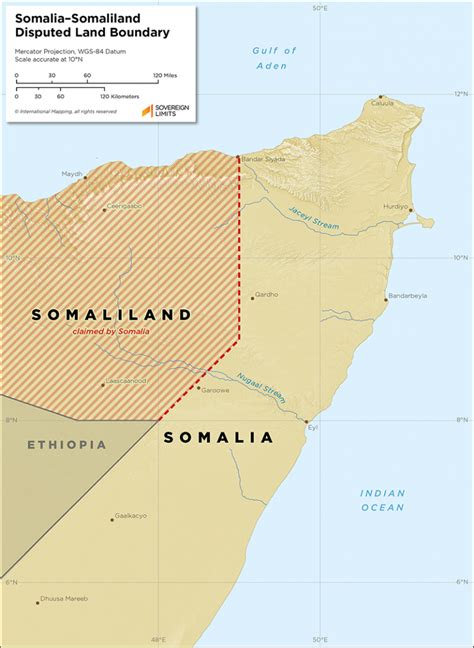 Somaliasomaliland Land Boundary Sovereign Limits