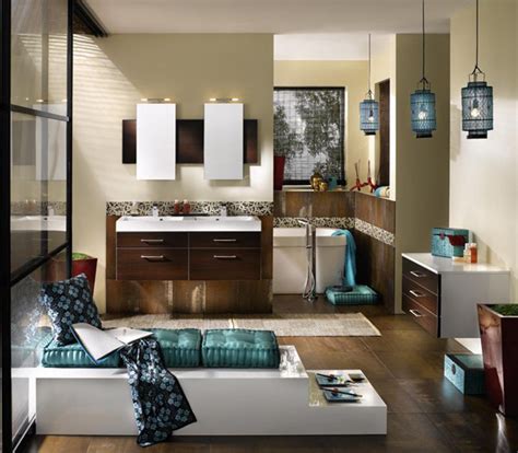 Try painting your radiator, adding a colorful bathmat or using a vibrant shower curtain. Stylish Bathroom Design Ideas | InteriorHolic.com