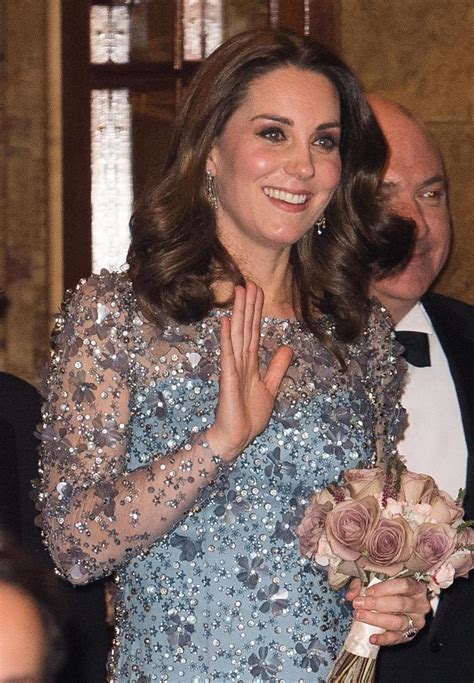 Pregnant Kate Middleton Sparkles In Glamorous Gown
