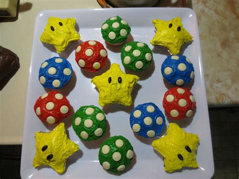 Super Mario Cupcake Ideas Mario Yoshi Cupcakes Super Mario Birthday