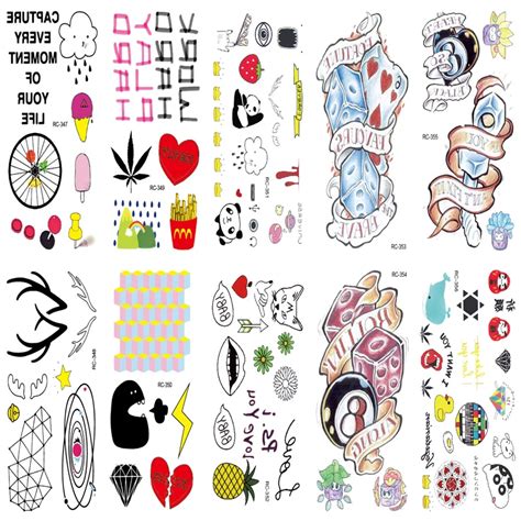 10pcs Tattoo Sleeve Sex Products Design Fashion Temporary Tattoo Stickers Temporary Body Art