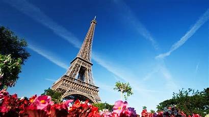 Paris France Eiffel Tower Flowers Building Architecture