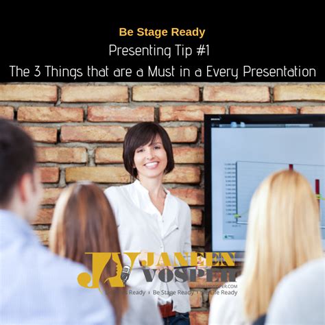 Presenting Tip 1 The 3 Things That Are A Must In A Every