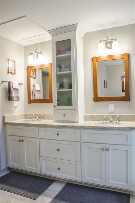 New Custom White Cabinetry In This Bathroom Remodel We Also Added A