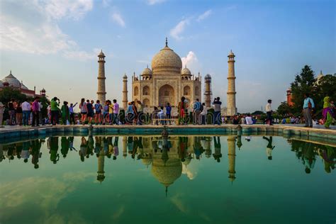 Visitors At The Taj Mahal Complex On September 20 2015 In Agra Uttar
