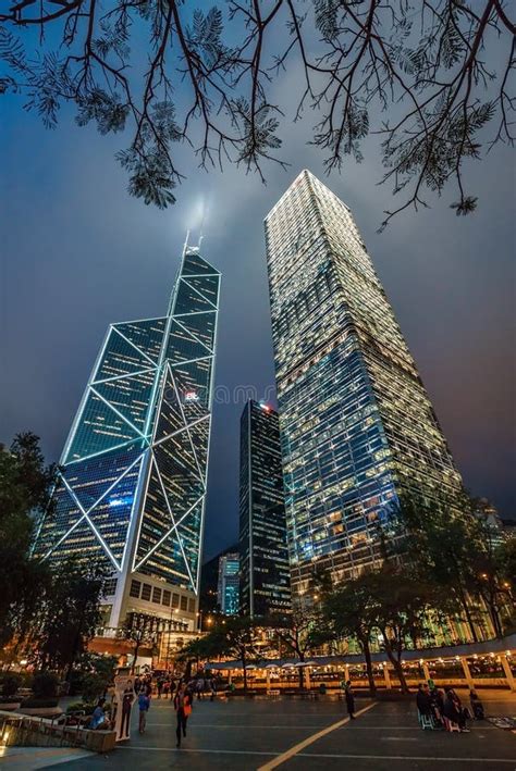 Edificios Modernos De Los Rascacielos De La Torre Y De Cheung Kong