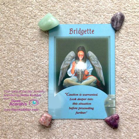 your card of the day is angel bridgette psychic ether blog cards ethereal angel