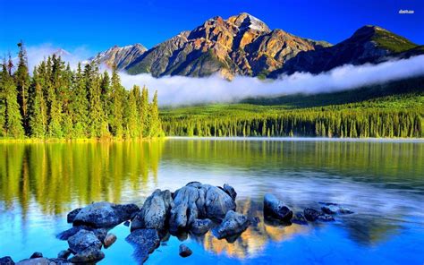 Mountains Nature Lake Hd Wallpapers Wallpaper Cave