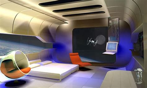 Guest Room For Aliens D Futuristic Bedroom Themed Hotel Rooms