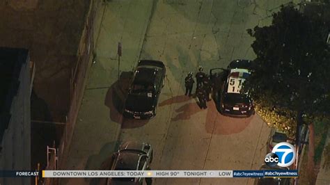 north hollywood officer struck by arrow suspect in custody after barricade situation leads to