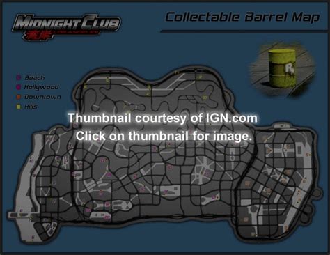 Midnight Club Los Angeles Collectible Barrels Map Ign