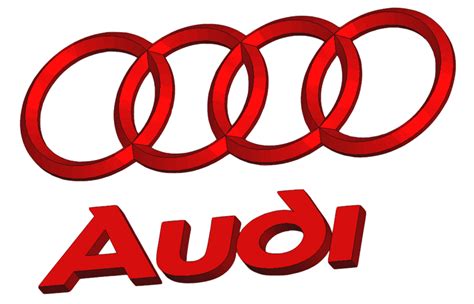 Audi Logo 3d Model Stl File Free Download Vectors File