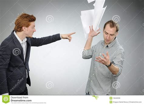 Angry Man Throwing Documents Stock Photo Image Of