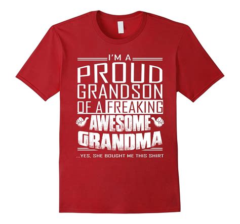 I’m A Proud Grandson Of A Freaking Awesome Grandma Shirt Art Artvinatee