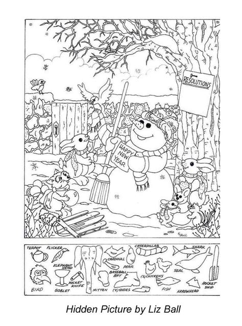 Winter hidden pictures coloring pages | woo! New Year's Day Hidden Picture Puzzle/Coloring Page | Hidden picture puzzles, Hidden pictures ...