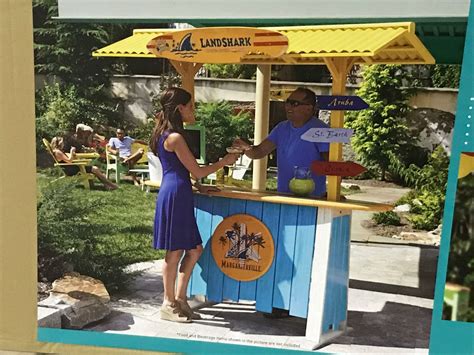 Margaritaville Wooden Outdoor Tiki Bar In Box Able Auctions
