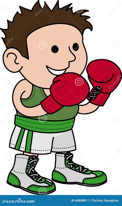 Male Boxer With Blank Infographic Chart Panels Stock Image