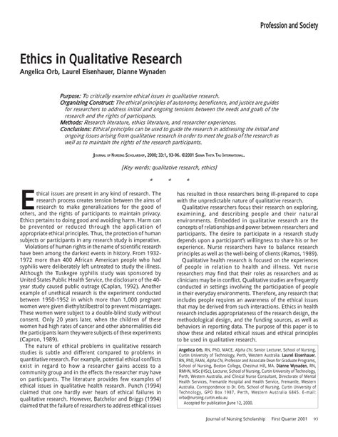 Exploring Ethical Considerations In Qualitative Research A