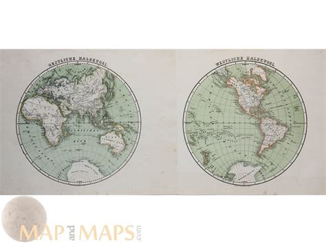 Western Hemisphere Eastern Hemisphere By Fleming 1856 Mapandmaps
