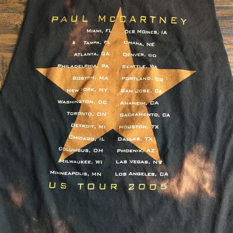 Hand Distressed One Of A Kind Paul Mccartney Tour Acid Wash Cropped