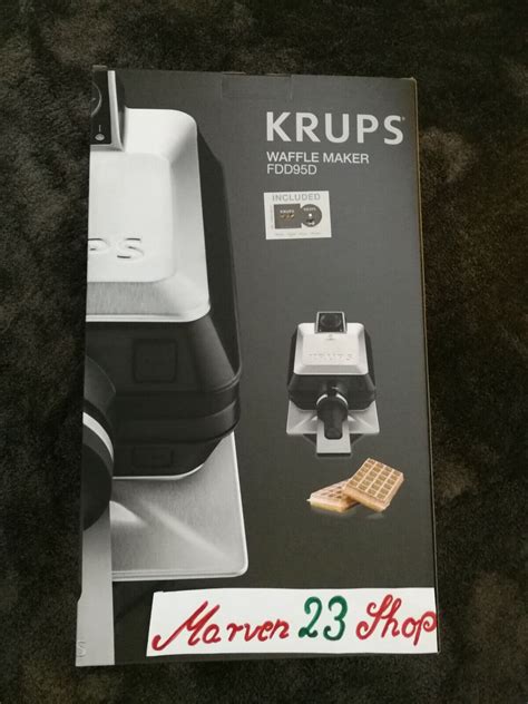 Krups Fdd95d Professional Waffle Maker Silver Black Free Shipping