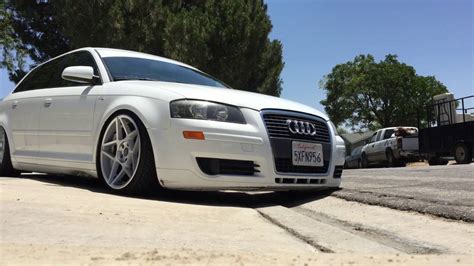 Slammed Audi A3 Exiting Drive Way Youtube