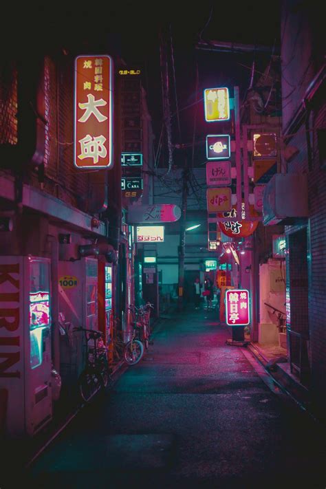 Asian Aesthetic Cyberpunk City Aesthetic Japan City Wallpaper