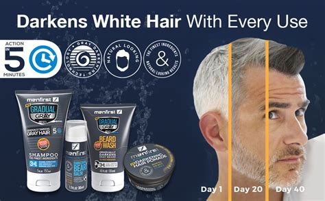 Menfirst Gradual Gray 3 In 1 Grey Hair Reducing Shampoo For Men With