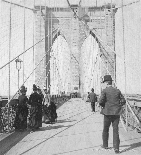 Entrance To Brooklyn Bridge Promenade Nyc In 1883