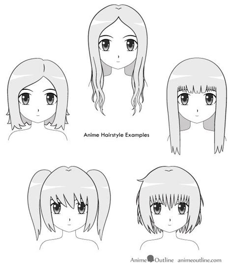 How To Draw Anime And Manga Hair Female Anime Outline Anime