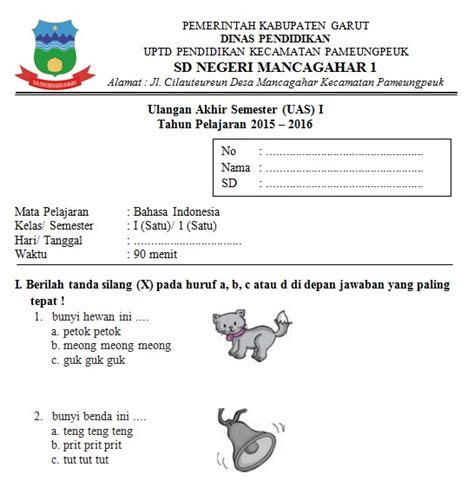 Pt gistex is engaged in textile (weaving) industry. Soal UAS SD Kelas 1 Semester 1 - SoalUjian.Net