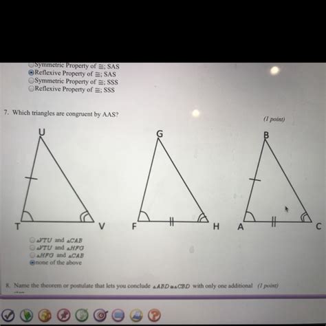 Of course the video will demonstrate the theorems more clearly so you need to watch the lesson to fully master the concepts. Which triangles are congruent by AAS? - Brainly.com