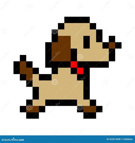 Pixel A Dog Image Vector Stock Vector Illustration Of Animation