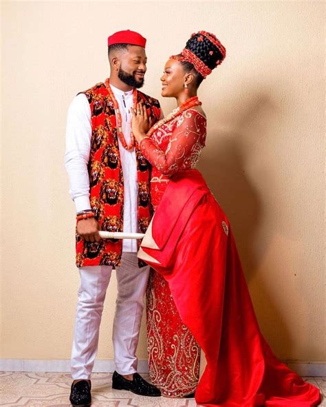Igbo Traditional Wedding Outfits For Coupleisi Agu Outfit Etsy Uk