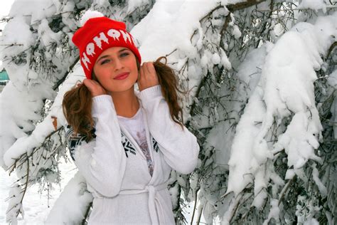 Free Images Snow Cold Winter Girl White Portrait Spring Red