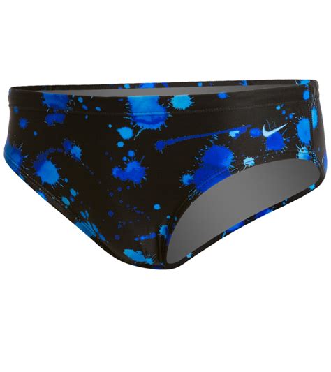 Nike Mens Splatter Brief Swimsuit At