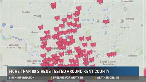 Map Where Are Kent Countys Tornado Sirens