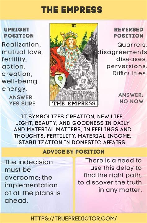The Empress Tarot Card Meaning In Love And Career Readings True Prediction Empress Tarot