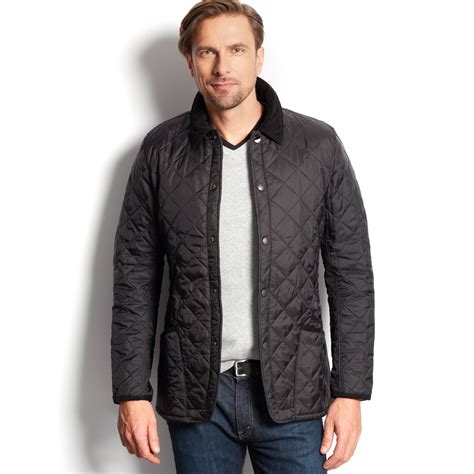 Black Quilted Barbour Jacket Mens Quilted Jackets Marwood