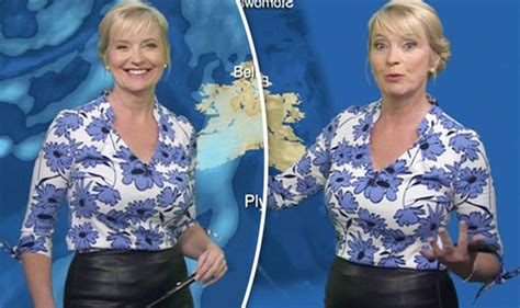 Bbc Weather Carol Kirkwood Flaunts Curves In Leather Skirt For