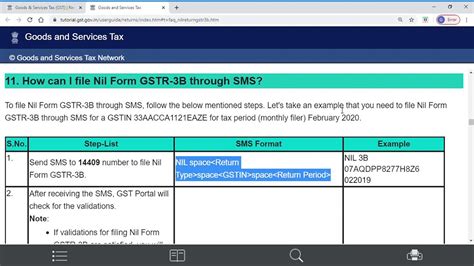 How To File Nil Form Gstr B Through Sms No Need To Login On Portal